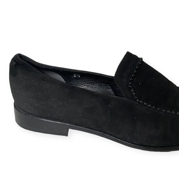 Vintage French Accessoire Diffusion Black suede loafer, Size 38.5EU, beads - Picture 12 of 13